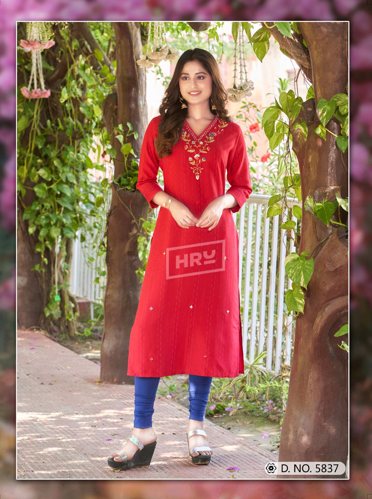 Hema Vol 3 By Hru Straight Cut Viscose Embroidery Kurtis Wholesale Shop In Surat